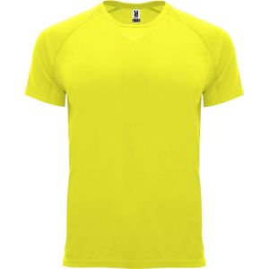Fluorescent Geel Unisex Sportshirt korte mouwen Bahrain merk Roly maat L