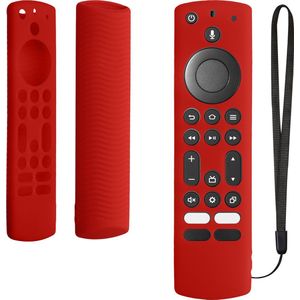 kwmobile hoes geschikt voor Toshiba and Insignia NS-RCFNA-21, CT-RC1US-21, CT95018 / Fire TV - Siliconen anti-slip hoes voor afstandsbediening in rood