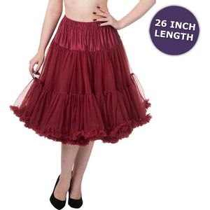 Banned 50's Petticoat Lang Bordeaux