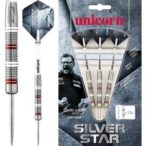 Unicorn Dartpijlen Silver Star James Wade 80% Gewicht 22