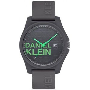 Daniel Klein DK.1.12865-6 - Horloge - Analoog - Mannen - Heren - siliconen band - rond - Grijs - Groen