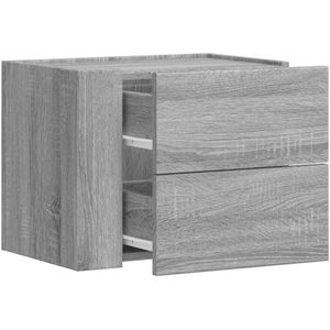vidaXL Nachtkastje - Grijs Sonoma Eiken - 45x30x35 cm Wandgemonteerd Nachtkastje - Wandgemonteerde Nachtkastjes - Bijzettafel - Wandkastje