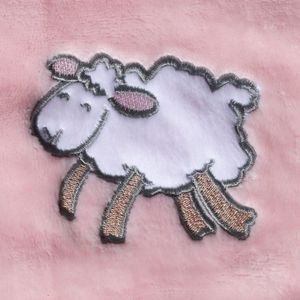 75 x 100 cm, lichtgewicht, gezellig, pluizig warm fleecedeken voor meisjes, peuters, kinderbedje, kinderwagen, babyverjaardag (roze schaap)
