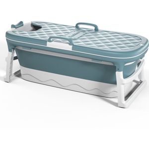 Simple Fix XL Opvouwbaar Bad 157 cm - Zitbad ook geschikt als IJsbad - Ligbad voor Volwassenen & Kinderen - Inklapbaar - Capaciteit 270L - Extra lang - Blauw