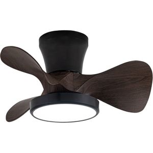 CristalRecord - Plafondventilator Moll Mini Ø 56 cm hout zwart