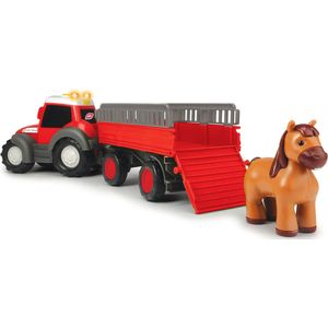 DICKIE ABC Happy Massey Ferguson Tractor met Aanhanger en Paard