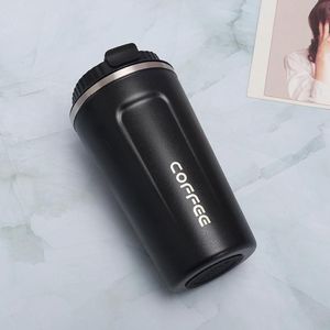 Koffiebeker To Gos-sLekvrije Thermosbekers-sThermosfless-sRVS Reisbekers-sDubbelwandige Travel Mugs-s380 mls-sZwart