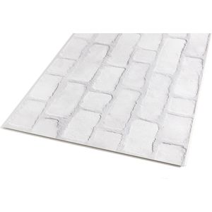ARTENS - PVC wandbekleding WHITE BRIKS - Wandbekleding - Wandtegels - Witte baksteen - L.70 x B.40 cm x 4.2 mm (dikte)