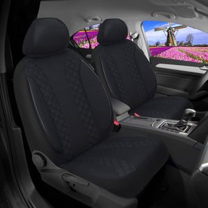 Autostoelhoezen voor Lexus GS 4 2011-2018 in pasvorm, set van 2 stuks Bestuurder 1 + 1 passagierszijde N - Serie - N704 - Zwart