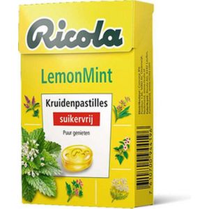 Ricola | Lemon Mint | Suikervrij | 20 x 50 gram