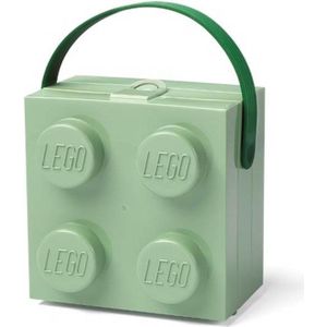 LEGO - Lunchbox Brick 4 met Handvat - Polypropyleen - Groen