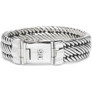 SILK Jewellery - Zilveren Armband - Weave - 735.22 - Maat 22