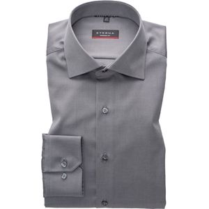 ETERNA modern fit overhemd - twill - antraciet grijs - Strijkvrij - Boordmaat: 46
