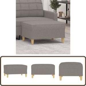 vidaXL Voetenbank - 70x55x41 cm - Stof - Taupe Voetenbank - Stoffen Voetenbank - Loungevoetbank - Relaxstoel - Bijzettafel