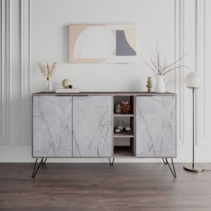 Woody Console | 142x83x35 cm | 18mm Dikte | Donkerbruin Bendir