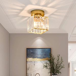 Gouden Kristallen Plafondlamp - Modern Design - Ideaal voor Hal Keuken Slaapkamer