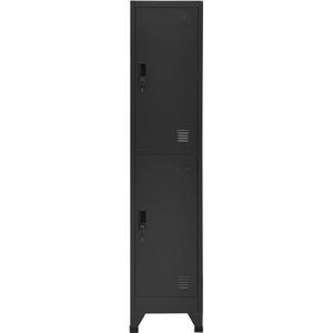 vidaXL Lockerkast - Staal - 38x45x180 cm - Antraciet Lockerkast - Opbergkast - Kantooraccessoires - Metalen Kast - Staalkasten