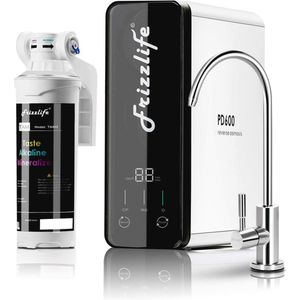 Omgekeerd Osmose Waterfiltratiesysteem - 600 GPD Hoge Doorstroom, Tankloos, Verlaag TDS, Compact, Alkaline Mineral PH, Efficiënte Waterbesparing