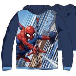 Marvel Spiderman Vest - Fleece - Blauw - Maat 92/98 (tot 3 jaar)