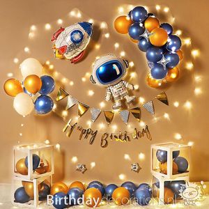Leo’s Party Verjaardag ballonnen Ruimte Set - Verjaardag versiering - Feestversiering - Verjaardag Decoratie - Feestpakket - Kinderfeestje