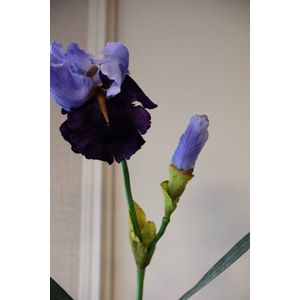 Kunstbloem iris blauw / paars 71 cm | interieur | wonen | Exclusief Ingericht
