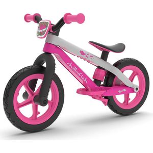 Chillafish BMXie 2 - lichtgewicht funky loopfiets met 12 RubberSkin banden en voetrem, Roze