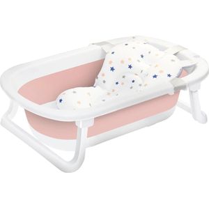 Rakmishop - Babybadkuip - Opvouwbaar - Baby bad - Baby cadeau - 0 tot 2 jaar - Antislipkussen - Draagbaar - Roze