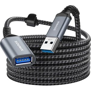 Sounix USB 3.0 Verlengkabel - 1 meter - USB Kabel - Snelheid tot 5Gbps - USB 3.0 Female naar USB 3.0 Male