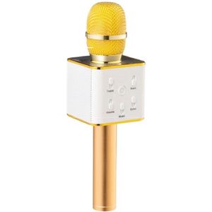 Gouden Karaoke Microfoon - ingebouwde draadloze speaker - Bluetooth Karaoke Microfoon Met Speaker en 5 filters stemvervorming echo - oplaadbaar en compatible met android en ios