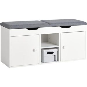 ApexArte® Schoenenbank met Zitkussen - Schoenenrek - Schoenenbank - Halmeubel