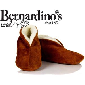 Bernardino Spaanse  Sloffen Unisex - cognac - Maat 45 - 100% wol