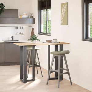 vidaXL Bartafelpoten - 2 stuks - T-vormig - Antraciet Bartafel Poten - Staal Poten - Zwarte Tafelpoten - T-vormige Tafelpoten - Adjustable Table Legs