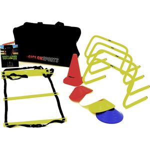 Ciclón Sports Trainingspakket - Sporttas met loopladder - 4 horden & pionnen - 20 trainingshoedjes