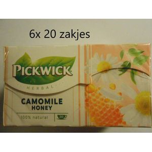 Pickwick Kamille honing thee - Multipak 6x 20 zakjes