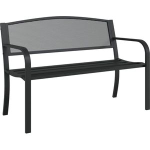 vidaXL-Tuinbankje-119-cm-staal-zwart