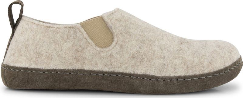 Travelin' In-Home Dames Sloffen - Wollen Pantoffels - Suede zool - Beige