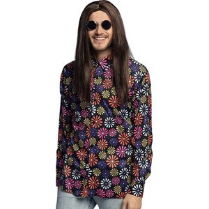 Boland - Shirt Flower power (XXL) - Volwassenen - Hippie - 60's & 70's - Hippie & Flower Power