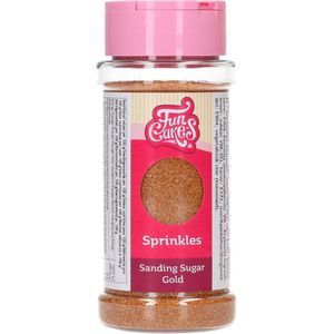 FunCakes Sanding Sugar - Gekleurde Suiker - Taartdecoratie - Goud - 80g