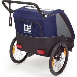 Polisport kids trailer voor fietsen en wandelen grey / blue