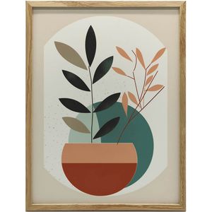 Boho Vegetation, 40x50 cm, goud aluminium frame, mat papier 230 gsm