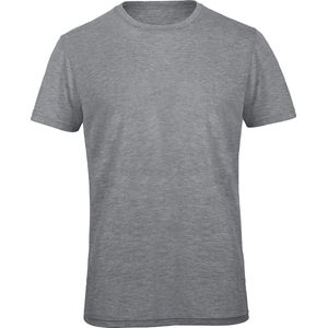 T-shirt met ronde hals 'Triblend men' B&C Collectie Heather Lichtgrijs - 3XL