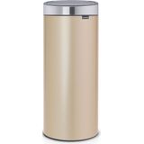 Brabantia Touch Bin Prullenbak - 30 l - Champagne / Matt Steel Fingerprint Proof deksel