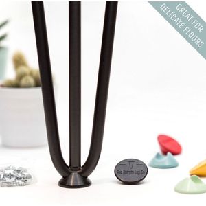 The Hairpin Leg Co. - Heavy Duty Hairpin Poten - Bureau - Eettafel - 12mm - 3x71cm Staven - Ruw Staal