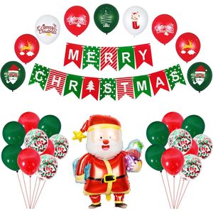 Festivz Kerst Set Santa - Kerst Decoratie – Feestversiering - Papieren Confetti – Rood - Groen - Wit - Feest