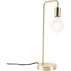 QAZQA facil - Art Deco Tafellamp - 1 lichts - H 490 mm - Goud/messing - Woonkamer | Slaapkamer | Keuken