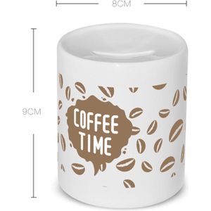 Akyol - coffee time Spaarpot - Koffie - koffie drinkers/liefhebbers - koffiebonen - verjaardagscadeau - cadeau - kado - geschenk - verjaardag - collega's - 350 ML inhoud