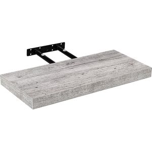 STILISTA Wandplank Zwevend - Wand Plank - Trendy Design - MDF - 40 x 23,5 x 3,8 cm - Wit Hout Rustiek