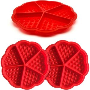 3 stuks siliconen wafelvormen voor muffin 5 holte pannenkoek muffinvorm anti-aanbaklaag mini hart muffinvorm cakevormen voor het bakken van brood brownie cheesecake