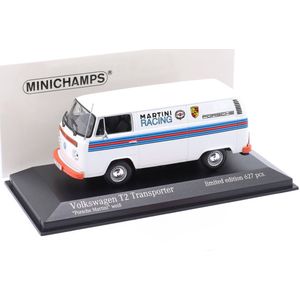 Volkswagen T2 Transporter Delivery Van 'Porsche Martini' 1972 - 1:43 - Minichamps