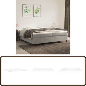 vidaXL Dekmatras 200x200x5 cm - Comfortabel Wit Dekmatras - Slaapcomfort - Topmatras - Matras Bescherming - Anti Allergisch